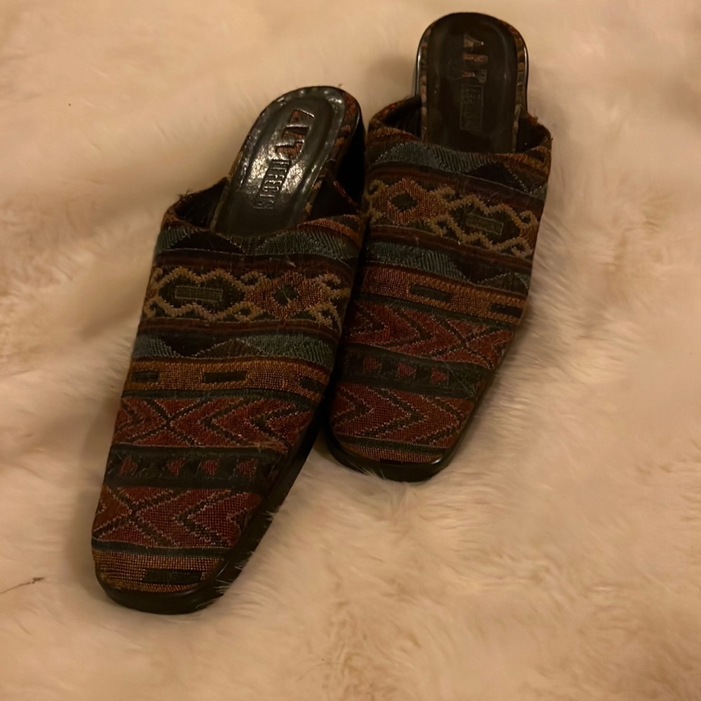 Colorful Patterned Mules